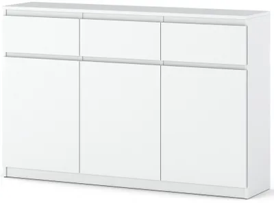 Zdjęcie produktu dla Komoda 150 cm Aga Biała matowa szafka Wysoka rtv z szufladami do salonu