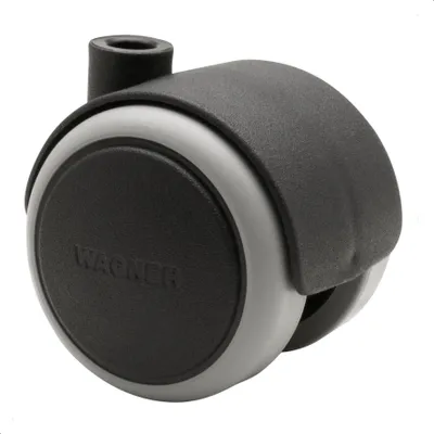 Produktbild von WAGNER Design Möbelrolle / Doppelrolle SOFT - Durchmesser Ø 50 mm, schwarz, Tragkraft 50 kg - 01072201