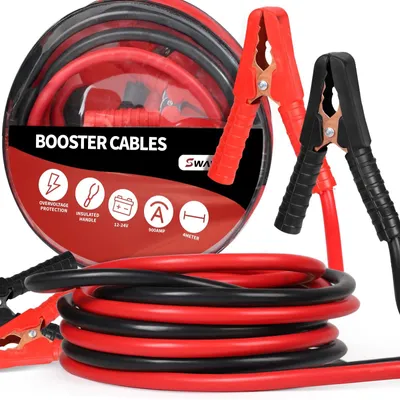 Productafbeelding van Startkabels auto - Startkabel 4 meter 900 A - Overbruggingskabel 12/24 V - Jumperkabel benzine en diesel