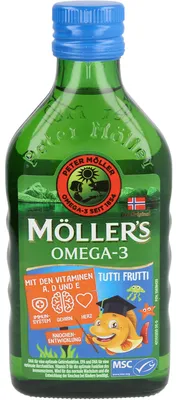 Zdjęcie produktu dla Möller's Omega-3 Kids olej o smaku owocowym 250 ml