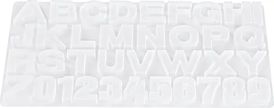 Produktbild von Silikon Gießform "Buchstaben & Zahlen", ca 4 cm