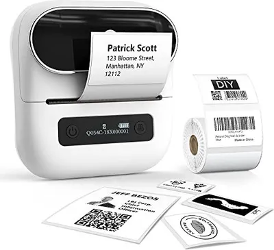 Produktbild von PHOMEMO M220 Bluetooth -Etikettdrucker, tragbares Gerät, Thermaldrucker -Barcode, Einzelhandel, Kleinunternehmen, Telefone und PC -System, weiß