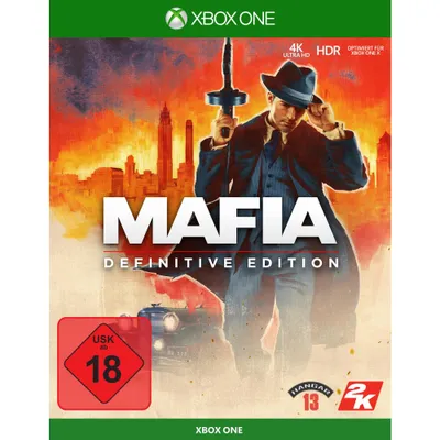 The cover art for the video game Mafia: Definitive Edition for Xbox One.