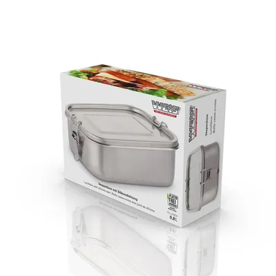 Imagen del producto de Caja para el almuerzo, pequeña, con compartimentos, de 0,8 litros