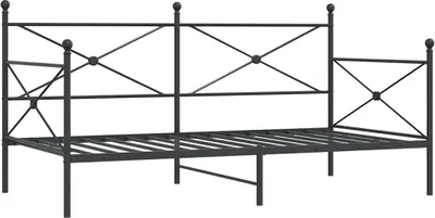 Produktbild von Etagenbett ohne Matratze Schwarz 107x203 cm Stahl