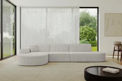 Produktbild von ALTDECOR Ecksofa in L-Form MARI-L2 - 328x171x79,5 cm Hellgrau - Corner Sofa Bett Eckcouch Couch Wohnlandschaft Cauchsofa