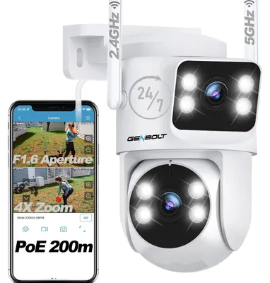 Immagine prodotto di Telecamera di sicurezza esterna Wi-Fi, telecamera di videosorveglianza con doppia lente