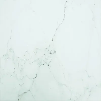 Produktbild von Tischplatte Weiß 80x80 cm 6 mm Hartglas in Marmoroptik - Tischplatten 322257