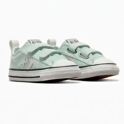 Image de Converse Star Player 76 Enfants Baskets Velcro Daim Menthe Chaussures 22