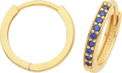 Image de Boucles d'Oreilles Femme Or 375/1000 avec Oxyde de Zirconium - 12mm*2mm; TRS35853