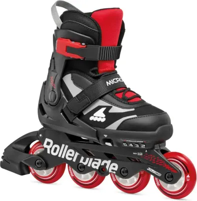 Produktbild von Rollerblade MICROBLADE Kinder Inlineskates größenverstellbar schwarz/rot 33