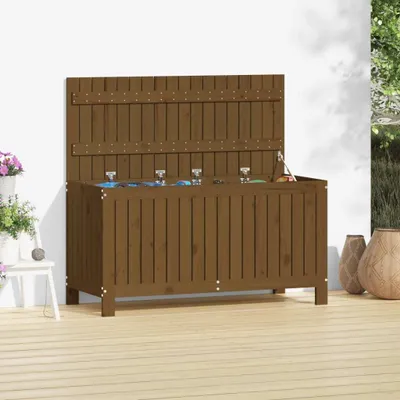 Image de The Living Store coffre de jardin brun miel 115x49x60 cm pin massif