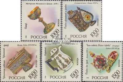 Produktbild von Briefmarken Russland 1996 Mi 535-539 (kompl.Ausg.) postfrisch Emailkunst