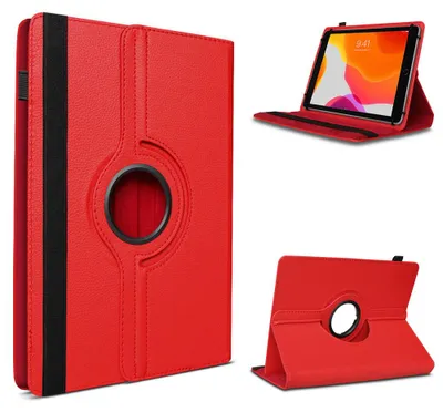 Produktbild von Tablet Hülle für OSCAL Pad 30 Tasche Schutzhülle Case 360 Grad Drehbar 10,1 CoverFarbe 360 Uni:Rot