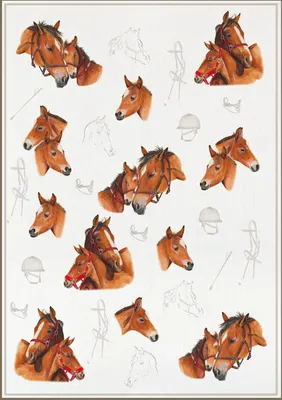 Produktbild von Geschirrtuch Pferde, Geschirrtücher, Mitbringsel Geschenkidee Tuch Pferd, Pony Tier