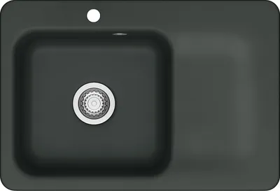 Produktbild von KeraDomo Spüle JUNA 75 in EIBE - Becken links mit Handbetätigung / Systemceram / Keramikspüle