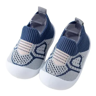 Produktbild von Bequeme 18-24 Monate Babyschuhe zum Laufenlernen, Kinder Krabbelschuhe, Rutschfeste Lauflernschuhe - MESHSTEPS Marineblau