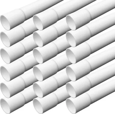 Produktbild von ARLI Installationsrohr M16 gemufft 18m – Kabelrohr starr 16mm PVC schwer entflammbar für Aufputzinstallation Weiß