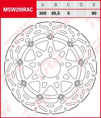 Produktbild von TRW Fahrzeugbremsscheibe MSW299RAC