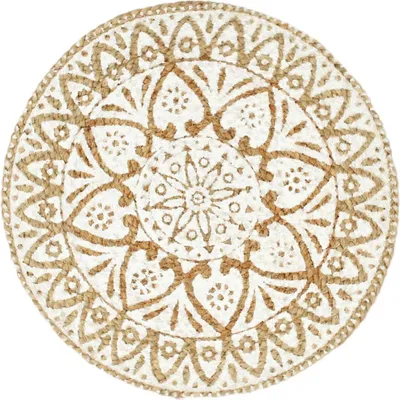 Produktbild von vidaXL Tischsets 6 Stk. Weiß 38 cm Rund Jute