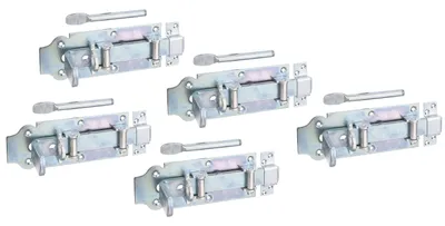 Obrázek produktu pro Sada 5 šroubů zámku stabilních dveří Alberts, 200 x 80 mm, plně pozinkované, s robustní rukojetí