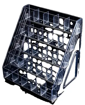 Obrázek produktu pro Organizér na laky na nehty, průhledný design, více úrovní, 5 vrstev, 25 přihrádek