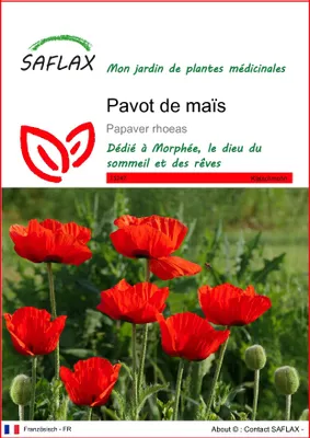 Image de SAFLAX  - Pavot de maïs - 27000 graines - Papaver