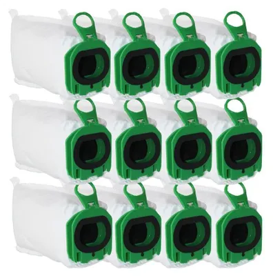 Produktbild von 12er-Pack Staubbeutel für Vorwerk Kobold VB100, FP100, FP 100 Staubsauger, Ersatz-Staubbeutel-Set