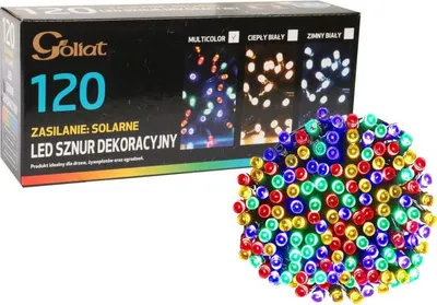 Zdjęcie produktu dla Lampki Choinkowe Solary 120 LED Multikolor do Oświetlenia Ogrodowego