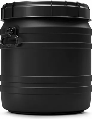 Produktbild von CurTec 55 L UV-beständiges Kunststofffass mit Schraubdeckelverschluss schwarz
