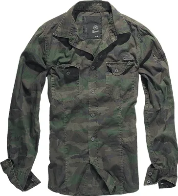 Produktbild von Brandit Slim Fit Langarm-Shirt Größe M Farbe Wald