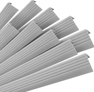 Produktbild von Set: Rutschfeste Treppenprofile mit Kleber, grau, 50x42 mm, 100 cm, 50x42 mm, 100 cm - Quest