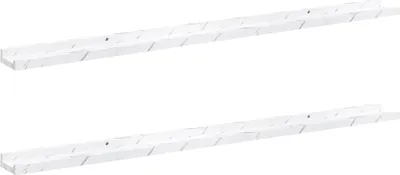 Immagine prodotto di vidaXL Mensole da parete, 2 pezzi, bianco, effetto marmo, 115 x 9 x 3 cm, materiale composito di legno