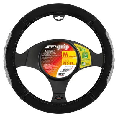 Zdjęcie produktu dla Pokrowiec z mikrofibry na kierownicę Pilot Gel Grip M D 37/39 cm Szary