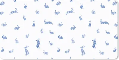 Produktbild von MuchoWow® Schreibtischunterlage Kaninchen - Muster - Hase 80x40 cm - XXL Mauspad - Gaming Mauspad