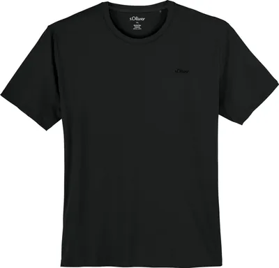Produktbild von s.Oliver Übergrößen Basic T-Shirt Rundhals schwarz