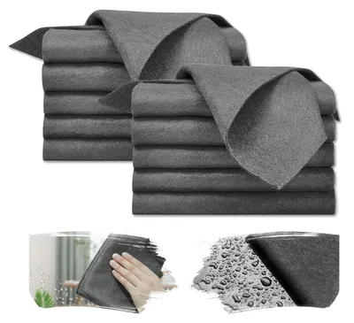 Productafbeelding van Microvezeldoek - 10 stuks - 30 x 30 cm - Herbruikbaar - Voor glas, ramen en spiegels