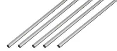 Zdjęcie produktu dla Alberts 5 x rura okrągła, aluminium, anodowane na srebrno, Ø25 x 1,5 mm, długość 1 m