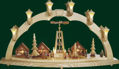 Produktbild von Schwibbogen Weihnachtsmarkt (80x43cm) von Richard Glässer