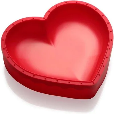 Productafbeelding van Coolinato siliconen hartvorm cakevorm 25x27cm rood