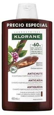 Image de Shampooing bio anti-chute à la quinine et à l'edelweiss, Klorane 400 ml