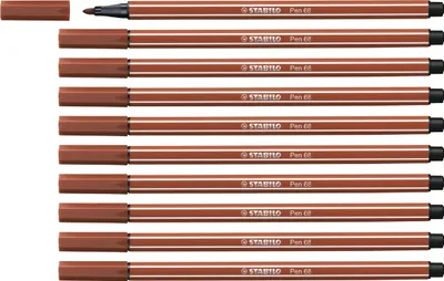 Produktbild von Premium-Filzstift - STABILO Pen 68 - 10er Pack - rötel