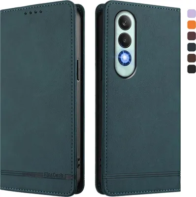 Obrázek produktu pro Pouzdro pro OnePlus Nord CE4, retroPolyuretankožené flip pouzdro s stojánkem a přihrádkami na karty Zelený