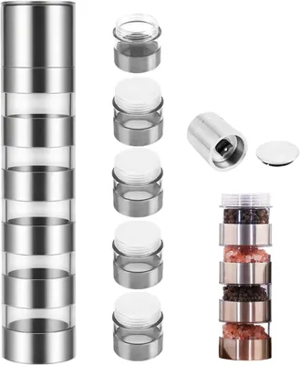 Produktbild von Gewürzstreuer 20 ml, 5-in-1, Edelstahl, für Camping