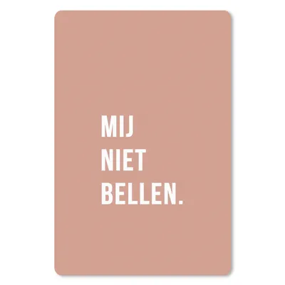 Produktbild von MuchoWow® Mauspad Mousepad Zitate - Sprichwörter - Ruf mich nicht an. - Rosa - Weiß 18x27 cm - Mousepads - Maus Mat - Pad - Mausunterlage