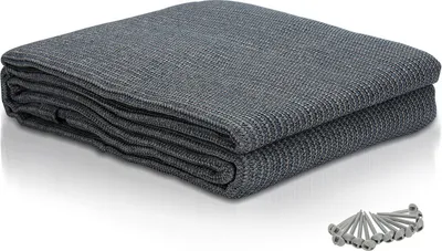 Immagine prodotto di Aopunly Tappeto per tenda 250X550cm Tappeto per campeggio Tappeto per esterni Tappeto per tenda Sottostrato per tenda Pavimento per tenda camper Blu-grigio