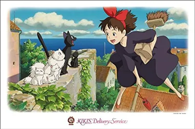 Produktbild von Kikis kleiner Lieferservice Puzzle Kiki and the cats (1000 Teile)