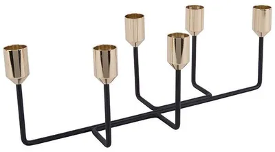 Produktbild von Present Time Kerzenhalter Lineate Schwarz-Gold