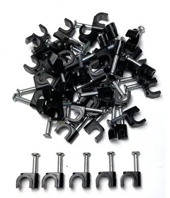 Productafbeelding van Kabelclips - Zelfklevend - Zwart - 50 stuks - 6 mm