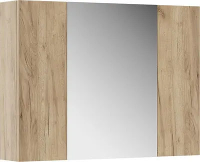 Immagine prodotto di Specchio contenitore bagno Vicco Leopold Quercia dorata 80 x 59.2 cm con ripiani, Model 56218
